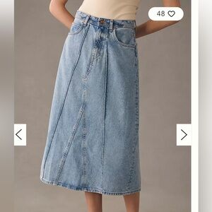 Anthropologie  oil to Light Blue Denim Skirt; size 4
